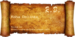 Reha Delinke névjegykártya